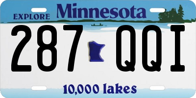 MN license plate 287QQI