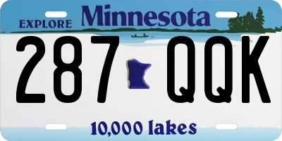 MN license plate 287QQK