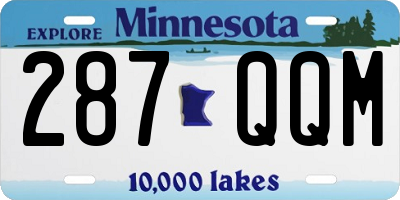 MN license plate 287QQM