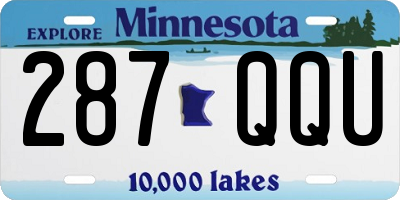 MN license plate 287QQU