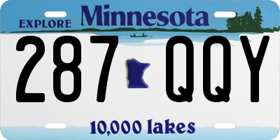 MN license plate 287QQY