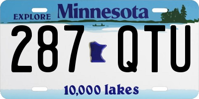 MN license plate 287QTU