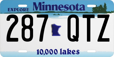 MN license plate 287QTZ