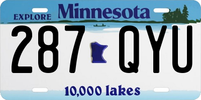 MN license plate 287QYU
