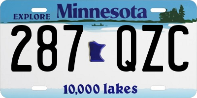 MN license plate 287QZC