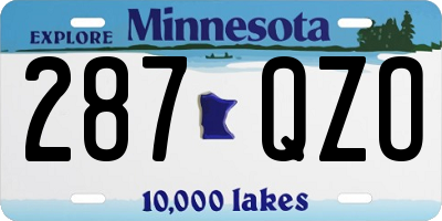 MN license plate 287QZO
