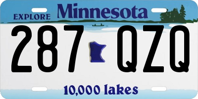 MN license plate 287QZQ