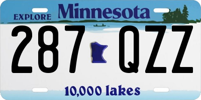 MN license plate 287QZZ