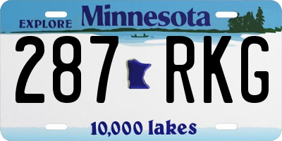 MN license plate 287RKG