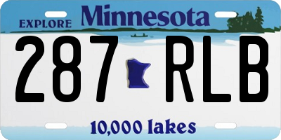 MN license plate 287RLB
