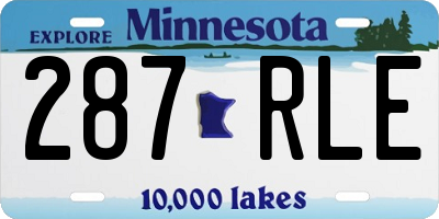MN license plate 287RLE
