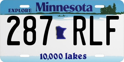 MN license plate 287RLF