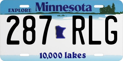 MN license plate 287RLG