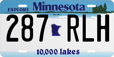 MN license plate 287RLH