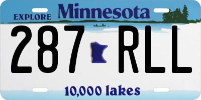 MN license plate 287RLL