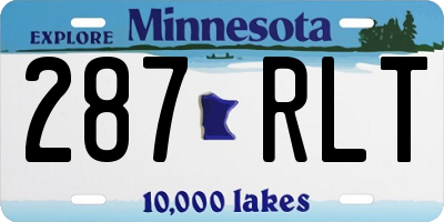 MN license plate 287RLT