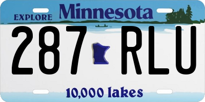 MN license plate 287RLU