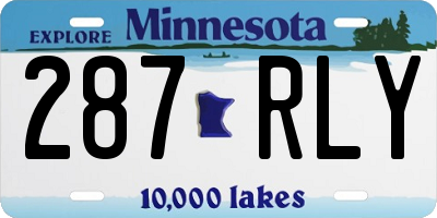 MN license plate 287RLY
