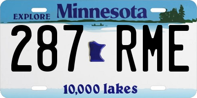 MN license plate 287RME
