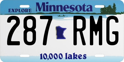 MN license plate 287RMG