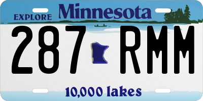 MN license plate 287RMM