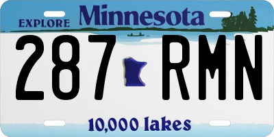 MN license plate 287RMN