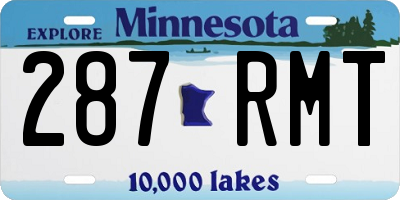 MN license plate 287RMT