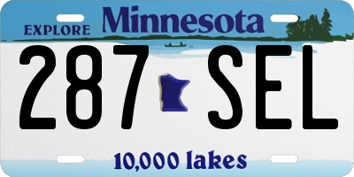 MN license plate 287SEL