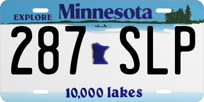 MN license plate 287SLP