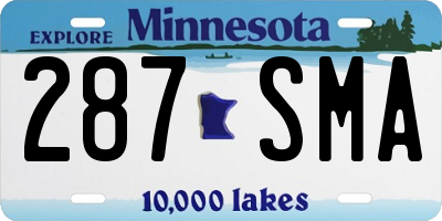MN license plate 287SMA