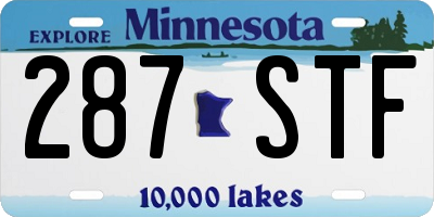 MN license plate 287STF