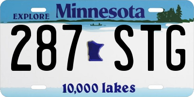 MN license plate 287STG
