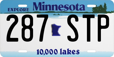 MN license plate 287STP