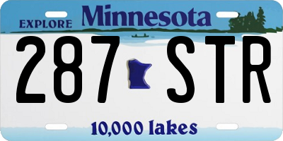 MN license plate 287STR