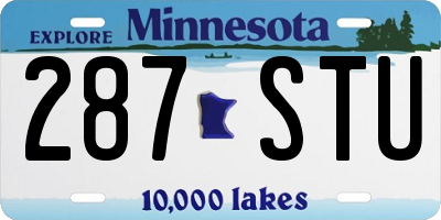 MN license plate 287STU