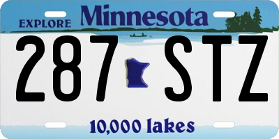 MN license plate 287STZ