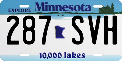 MN license plate 287SVH