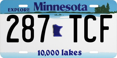 MN license plate 287TCF