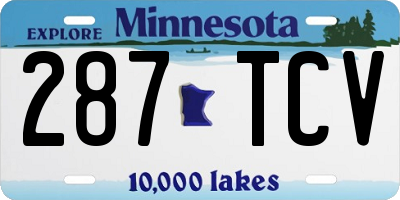 MN license plate 287TCV