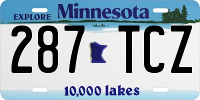 MN license plate 287TCZ
