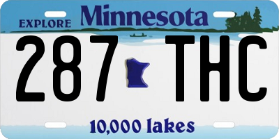MN license plate 287THC