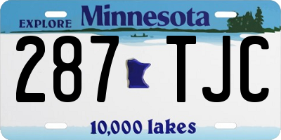 MN license plate 287TJC