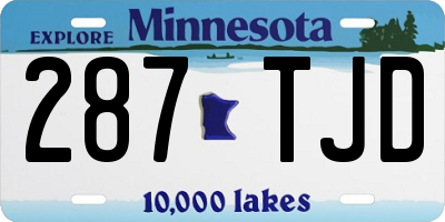 MN license plate 287TJD