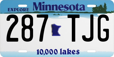 MN license plate 287TJG
