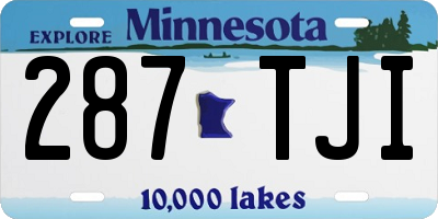 MN license plate 287TJI