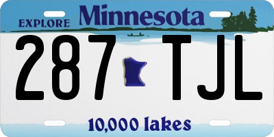 MN license plate 287TJL