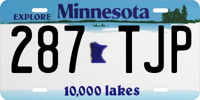 MN license plate 287TJP