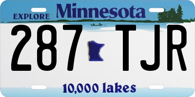 MN license plate 287TJR