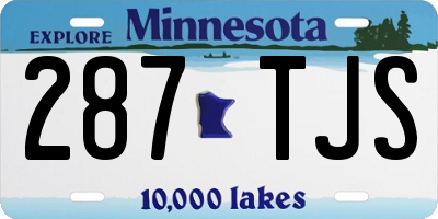 MN license plate 287TJS