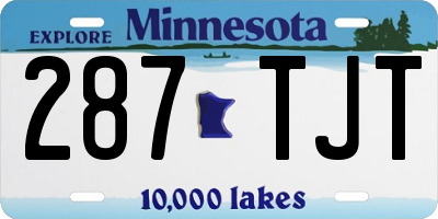 MN license plate 287TJT